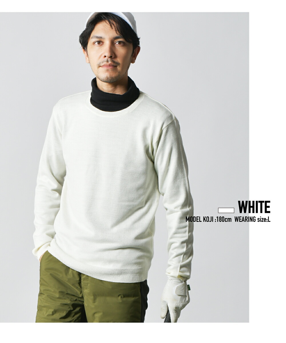 最新作 devereux golf ニットセーター チェッカー クルーネック 最新作