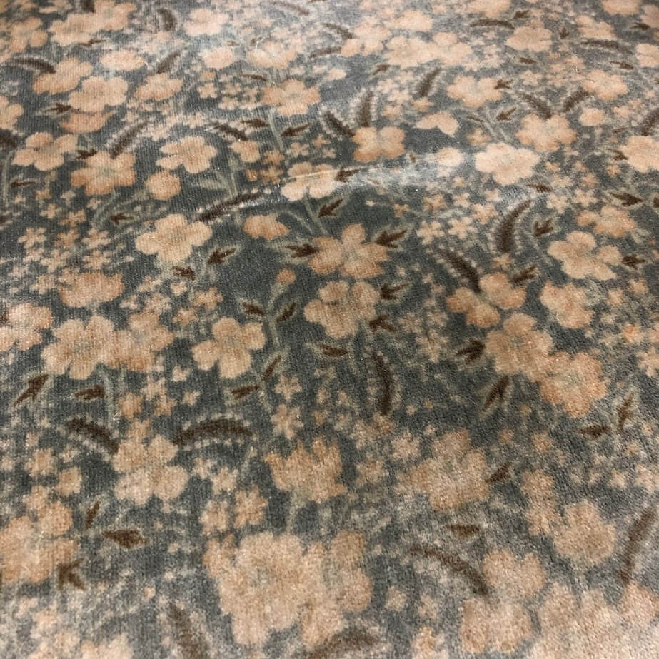 楽天市場】【中古】 カリモク アームチェア ダークブラウン×グレー花柄