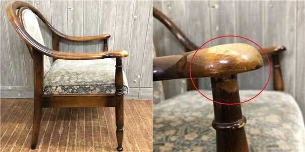 楽天市場】【中古】 カリモク アームチェア ダークブラウン×グレー花柄