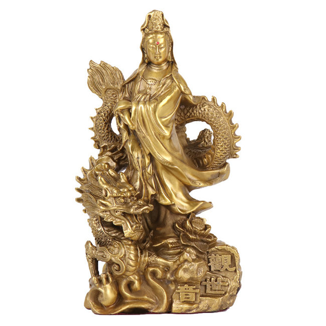 楽天市場】龍 置物 玄関 銅製 ブロンズ 観音像 仏像 青銅 仏具 銅像