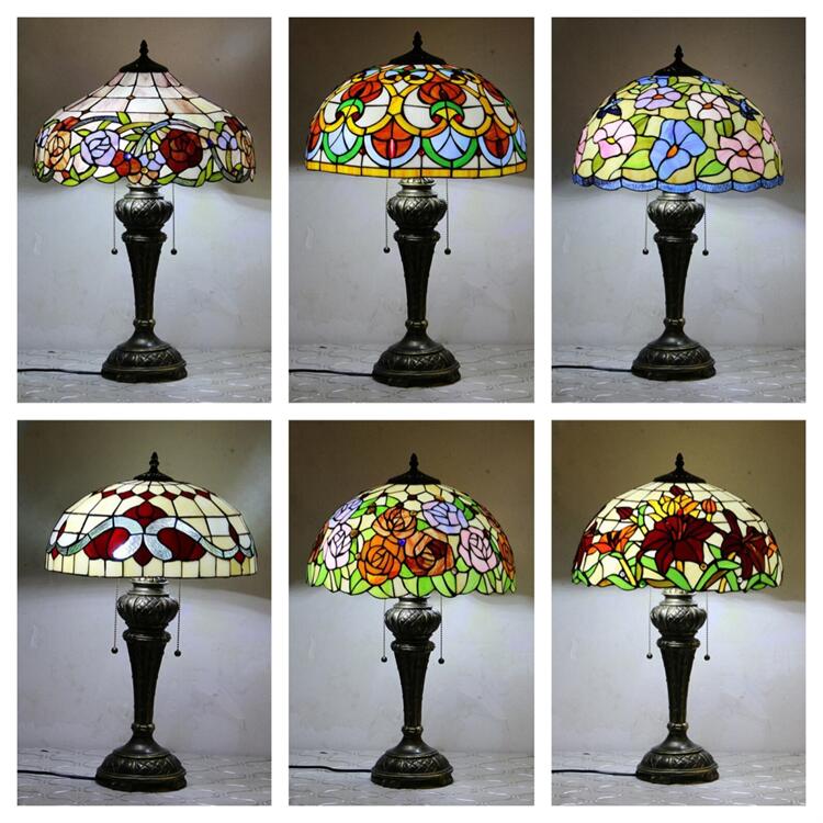 楽天市場】40*63CM 花柄 10タイプ展開 ステンドグラスランプ スタンド
