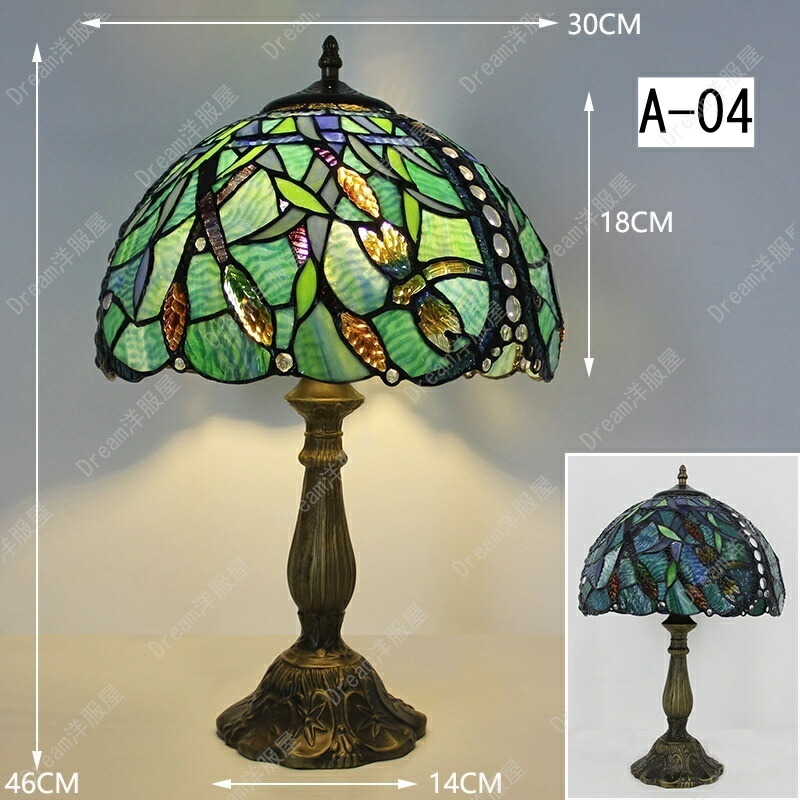 楽天市場】ステンドグラスランプ 直径30CM 高46CM スタンド照明