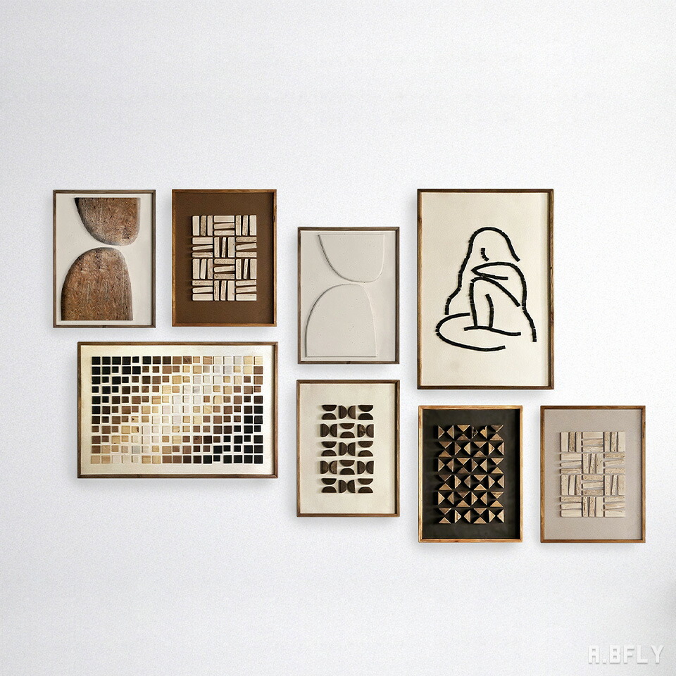 楽天市場】アートパネル 木製 約62×82cm フレーム ウォール 壁掛け