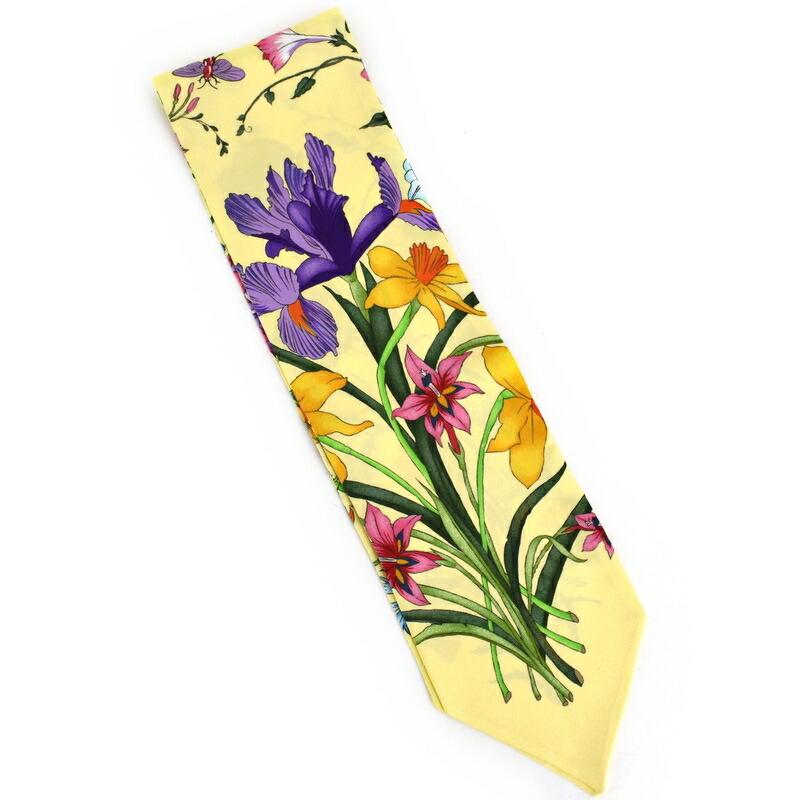 楽天市場】グッチ スカーフ フローラプリント シルクネックボウ 733434