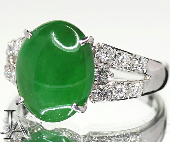 楽天市場】【ｾｰﾙ】翡翠 3.32ct リング 11号 PT900 プラチナ 指輪