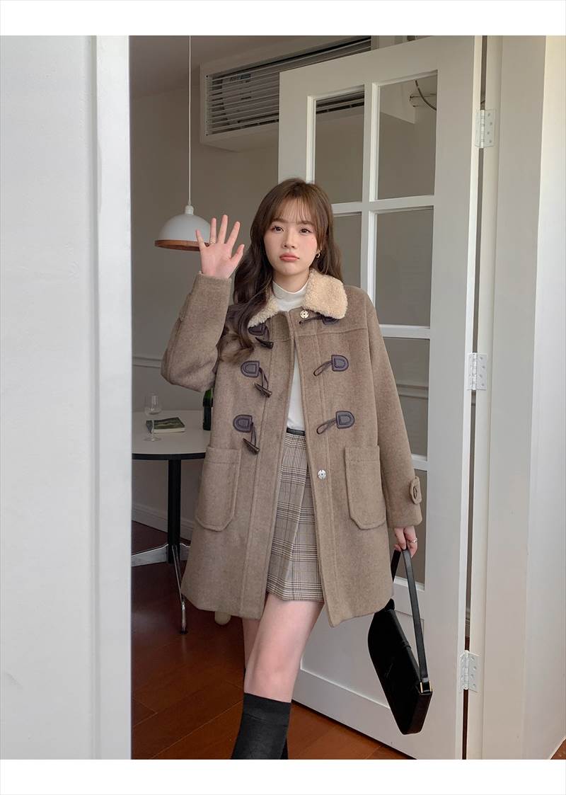 楽天市場】アウター レディース ダッフルコート ボア襟 Iライン