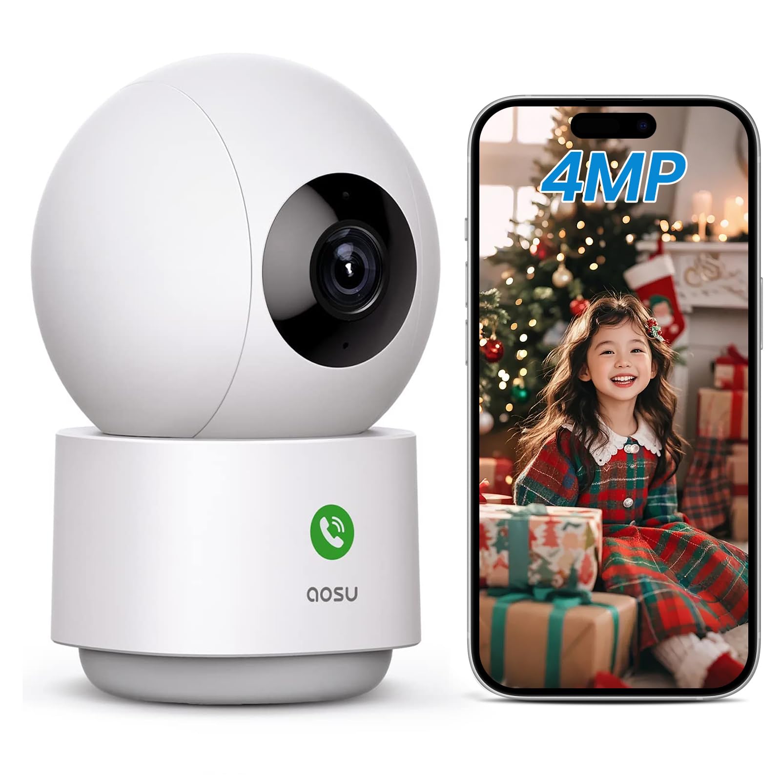 楽天市場】aosu 見守りカメラ ペットカメラ 400万高画素 2.4Gと5GWiFi