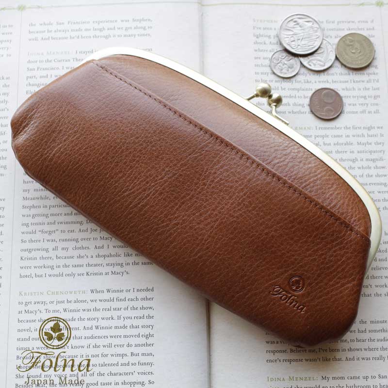 楽天市場】がま口 長財布 Folna フォルナ ヌメオイルシュリンク