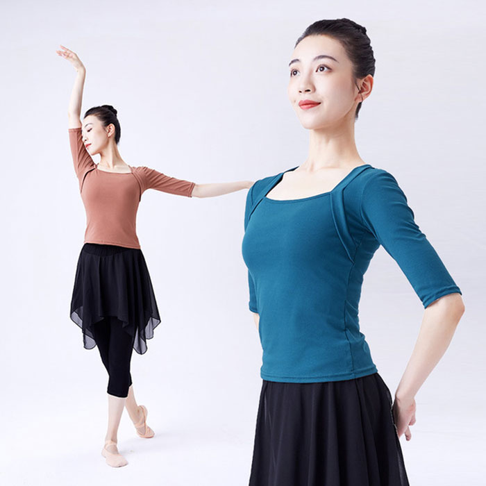 楽天市場】バレエ トップス 大人 レオトップス 5分袖 全6色 ジュニア
