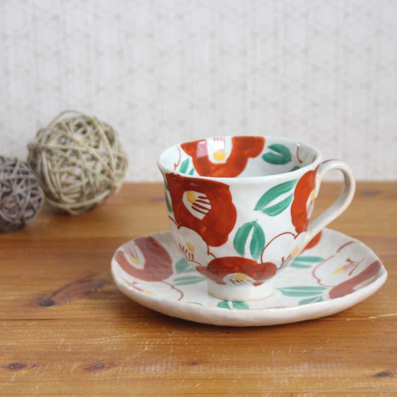 楽天市場】【赤絵ツバキ コーヒー碗皿】瀬戸焼 和食器 食器 コーヒー