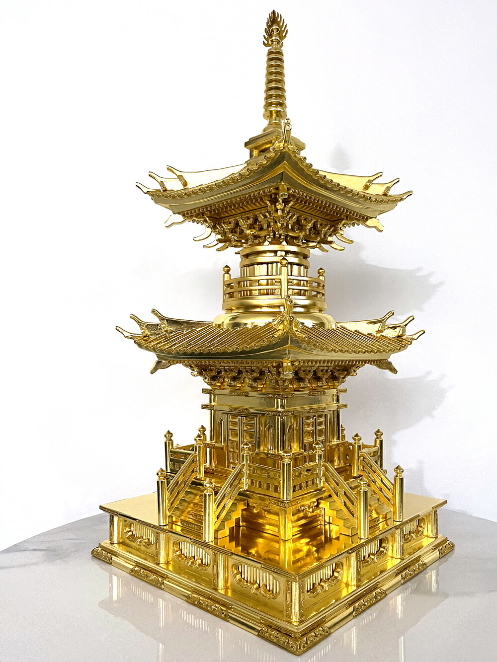 楽天市場】寺院用 仏具 多宝塔 1尺1寸 木製 純金箔 寺院仏具 各宗派