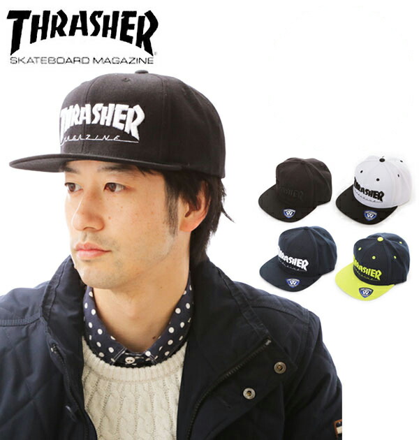 楽天市場】スナップバック スラッシャー THRASHER キャップ 帽子