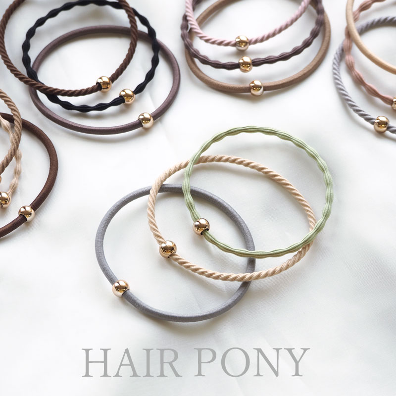 楽天市場】【3個入】ヘアゴム デザインゴム ゴールドパーツ付 3