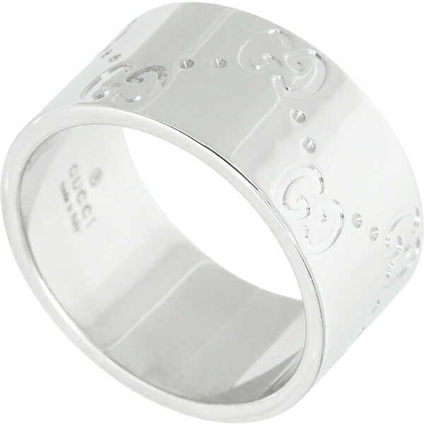 楽天市場】【超美品】 グッチ リング アイコン ワイド 約10号 K18WG