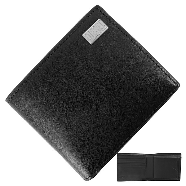 DIESEL ブラック レザーネームプレート DIESEL ブラック レザーネーム