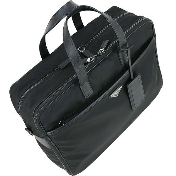 楽天市場】【超美品】 プラダ ビジネスバッグ ナイロン サフィアーノ