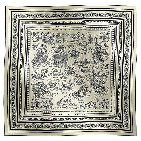 楽天市場】【新品】 エルメス ショール カレ ジェアン 140 船乗りの