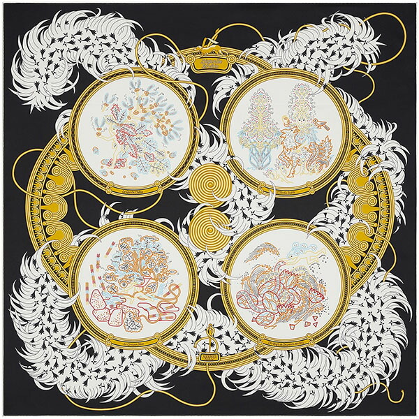 楽天市場】エルメス スカーフ カレ 90 刺繍が織りなす伝説 シルク