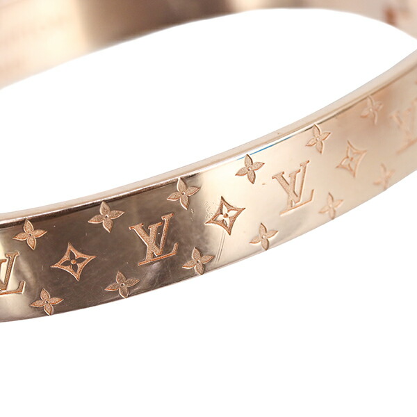 楽天市場】【美品】 ルイヴィトン ブレスレット カフ ナノグラム M