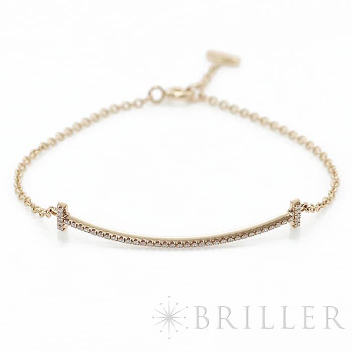 楽天市場】ティファニー T スマイル ブレスレット ローズゴールド