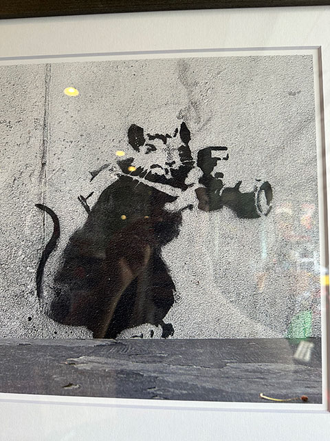 楽天市場】バンクシー アートフレーム （Papa-rat-zzi） 木製額付き