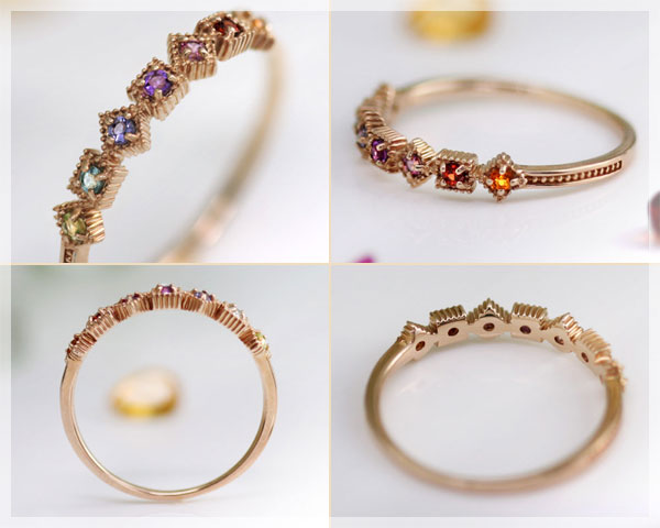 楽天市場】クラシカル アミュレット マルチカラー 7色リング（指輪