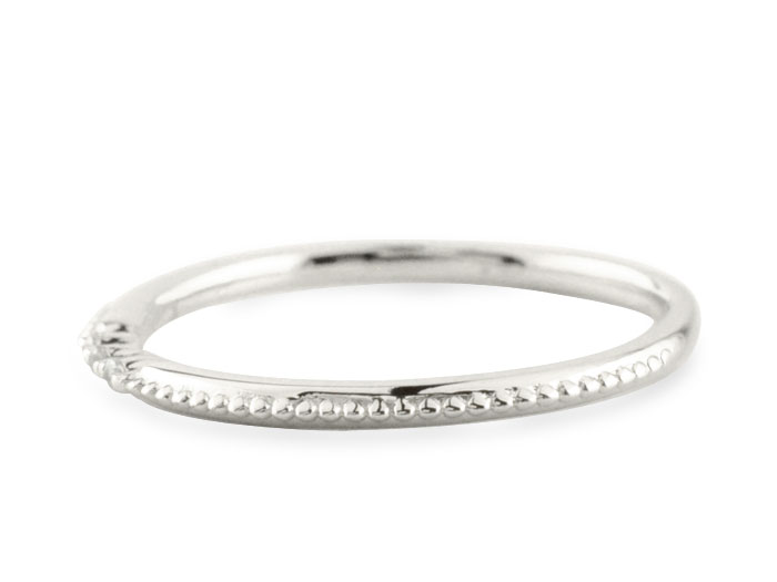 楽天市場】k10 リング ダイヤモンド ホワイトゴールド ミル打ち