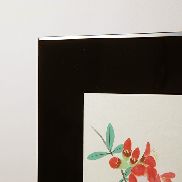 楽天市場】川合玉堂 三保の富士 日本画 ブラックガラスフレーム 黒額