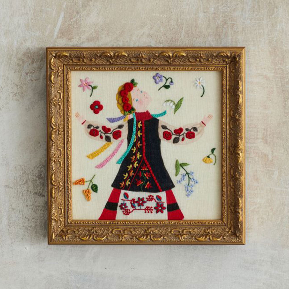 楽天市場】刺繍キット ｜ 柏木リエ さんの民族衣装の刺繍キット