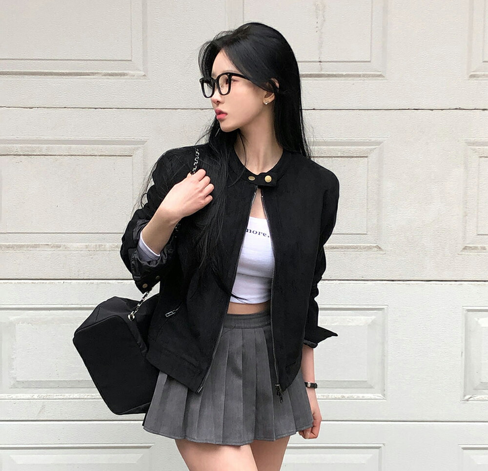 楽天市場】[beidelli made]ボタンネックスエード調ジャンパー・p641306