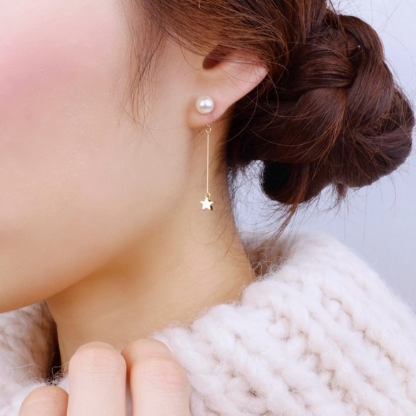 楽天市場】【スーパーSALE限定◇20％OFF】〈2wayピアス〉14kgfピアス