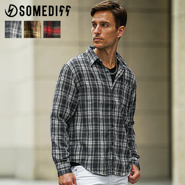 楽天市場】チェックシャツ メンズ 長袖 シャツ ネルシャツ チェック柄