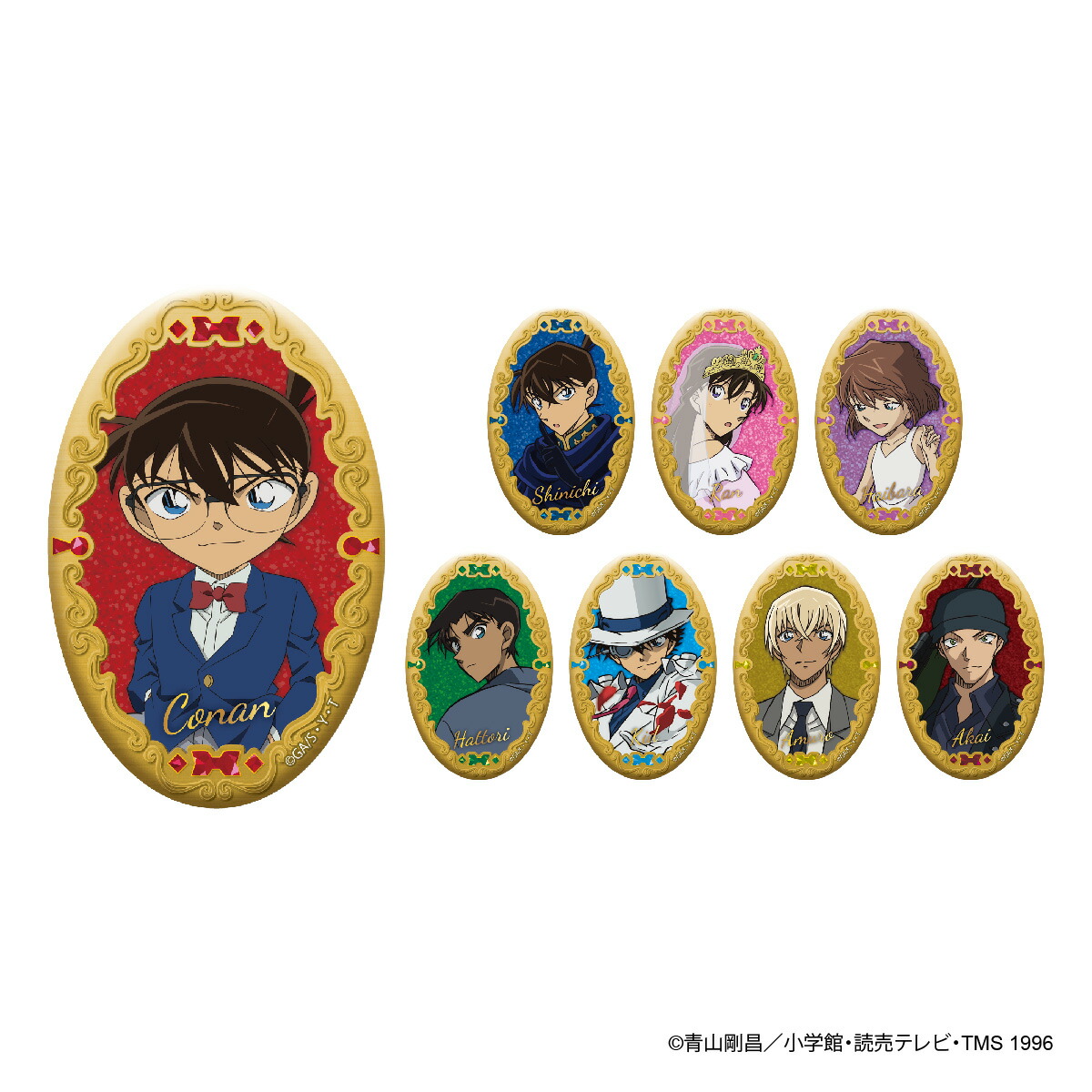 楽天市場】名探偵コナン オーバル缶バッジ｜江戸川コナン 工藤新一
