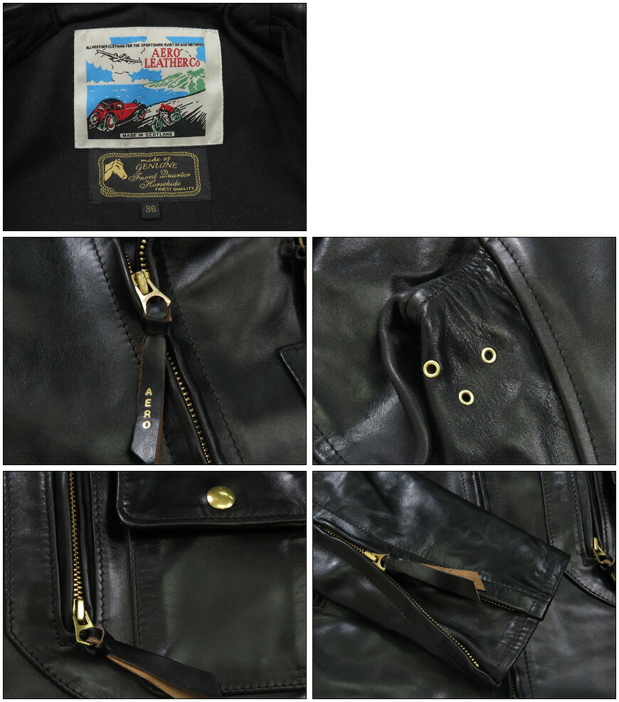 楽天市場】エアロレザー AERO LEATHER ダブルライダースジャケット