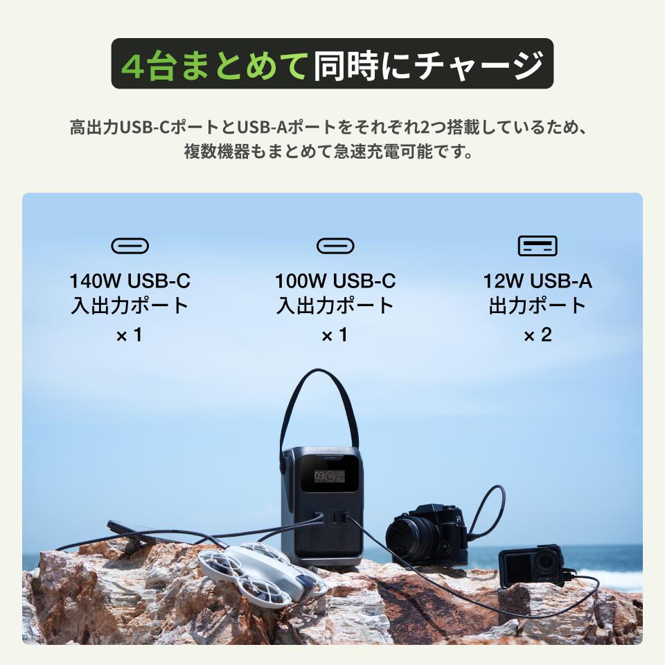 楽天市場】EcoFlow ポータブル電源 Trail 200 DC 192Wh 超軽量 リン酸