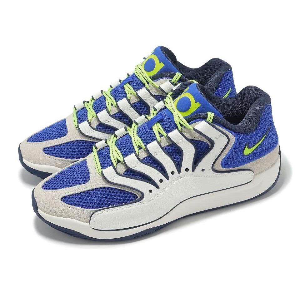 NIKE KD18EP バスケットボールシューズ ホワイト/ブルー/イエロー NIKE
