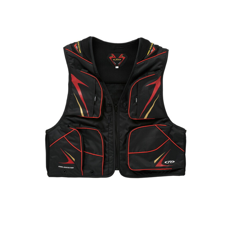 Daiwa フィッシングベスト ブラック/レッド 迷彩柄 Daiwa フィッシング