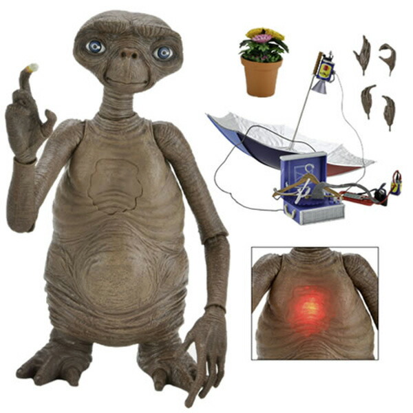 楽天市場】E.T. 7inch アクションフィギュア デラックス E.T. with LED