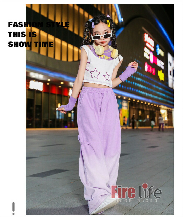 楽天市場】ダンス衣装 キッズ チアガール ヒップホップ 星タンクトップ