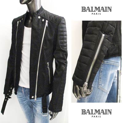 楽天市場】バルマン BALMAIN メンズ アウター ジャケット バイカー