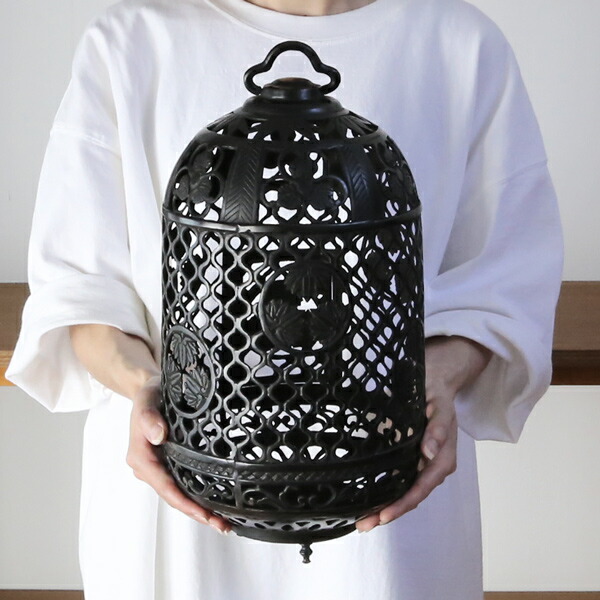 楽天市場】灯篭 吊灯篭 葵紋 大 高岡銅器 吊り灯篭 灯籠 燈籠 照明加工