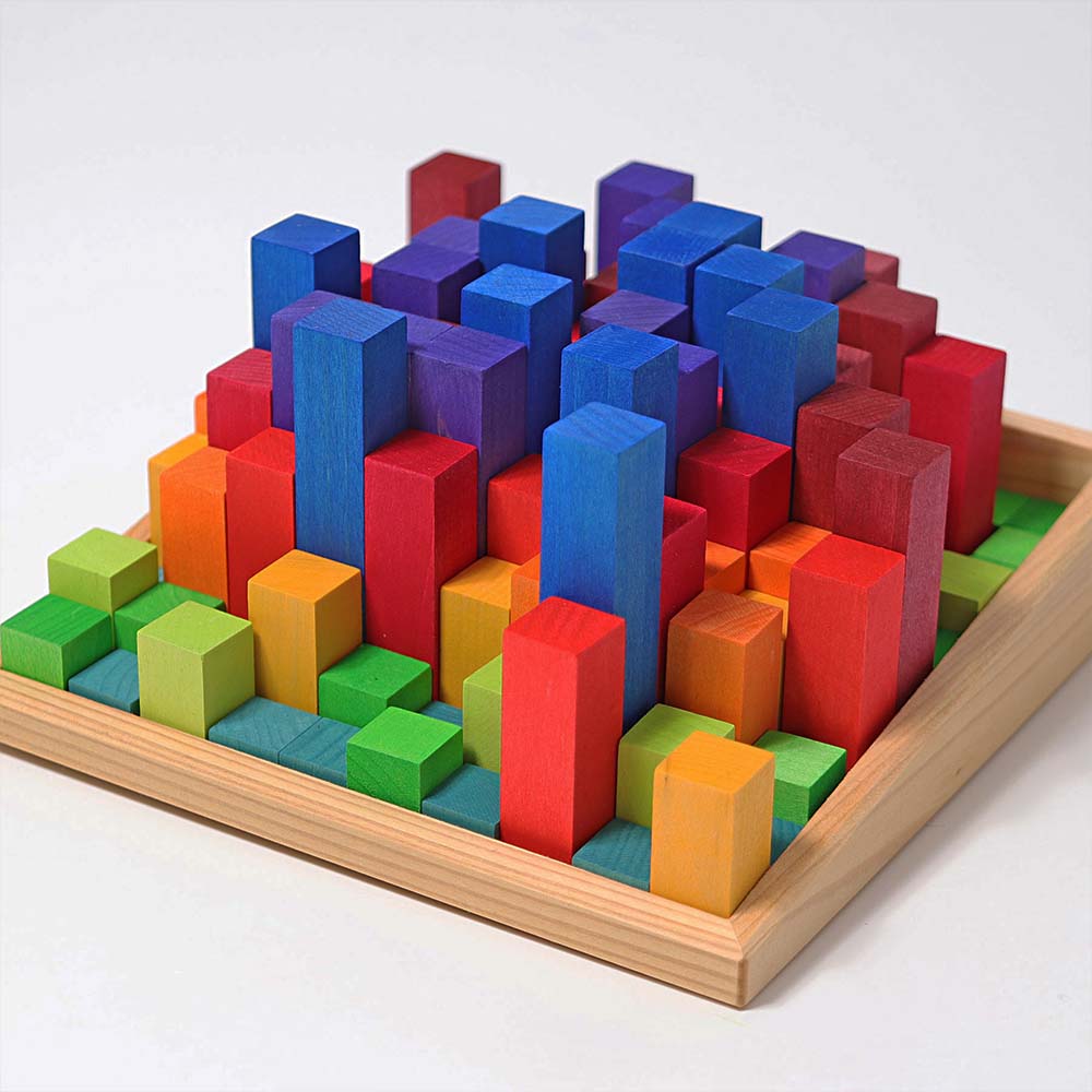 楽天市場】GRIMM'S にじのカウンティングブロック・小 カラフル 積み木