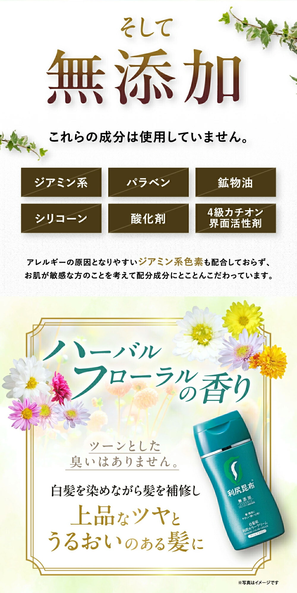 楽天市場】【3/3 20:00〜10%OFF】白髪用 利尻カラークリーム 170g×2本