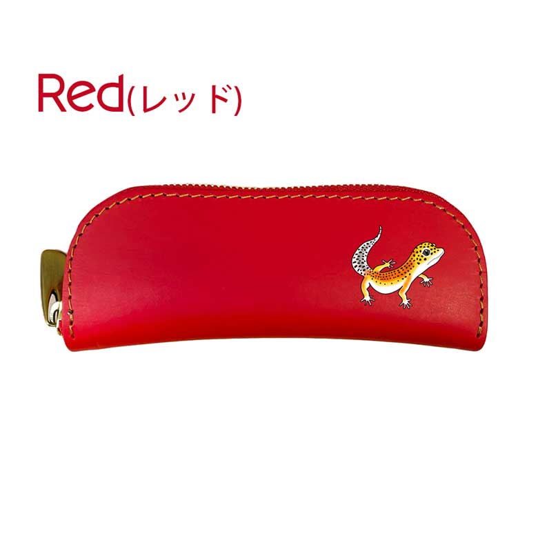 楽天市場】ヒョウモントカゲモドキ 牛本革 ペンケース 眼鏡ケース 電子