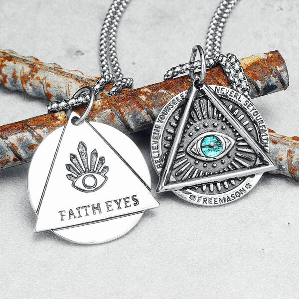 楽天市場】【送料無料】 ペンダント ネックレス 三角形 フリーメイソン