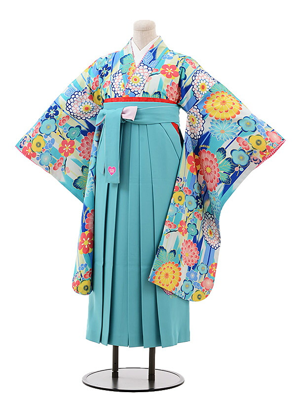 楽天市場】小学生卒業式袴A151 SISTER JENNI 水色 花×ﾀｰｺｲｽﾞ袴 着物