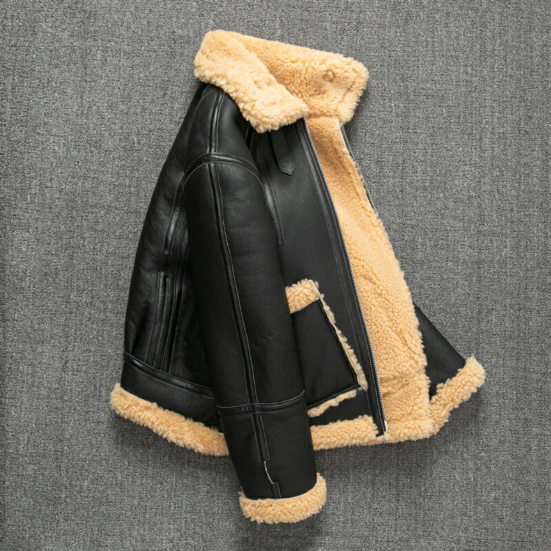 楽天市場】極美品 本革 防寒性バッチリ 暖か毛皮 高級シープスキン羊革