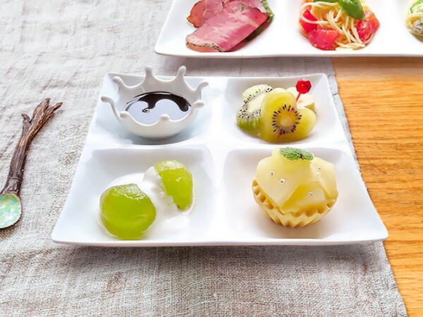 楽天市場】10枚まとめて kowake 四つ仕切りプレート 17.1cm 日本製