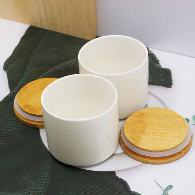 楽天市場】6個セット キャニスター 丸 保存容器 密閉 陶器 木蓋付き