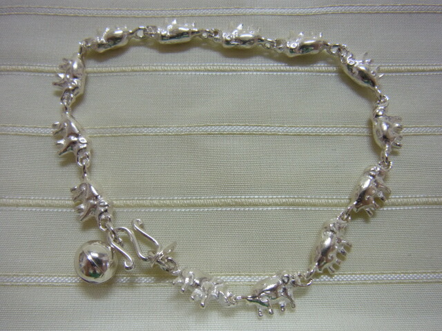 楽天市場】シルバー エレファント モチーフ リンク ブレスレット